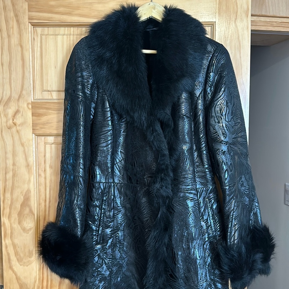 Sheep skin leather Winter coat